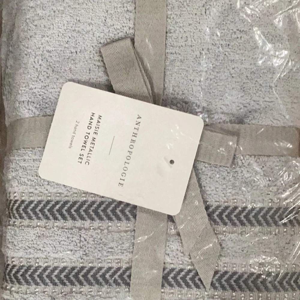 Anthropologie Oeko-Tex Certified Eco-friendly Luxurious Cotton Hand Towels NWT